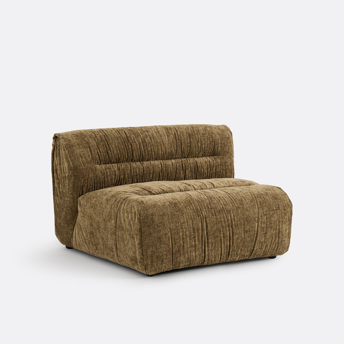 Élément chauffeuse pour canapé modulable, en chenille flammée, SWEETY bronze, LA REDOUTE INTERIEURS