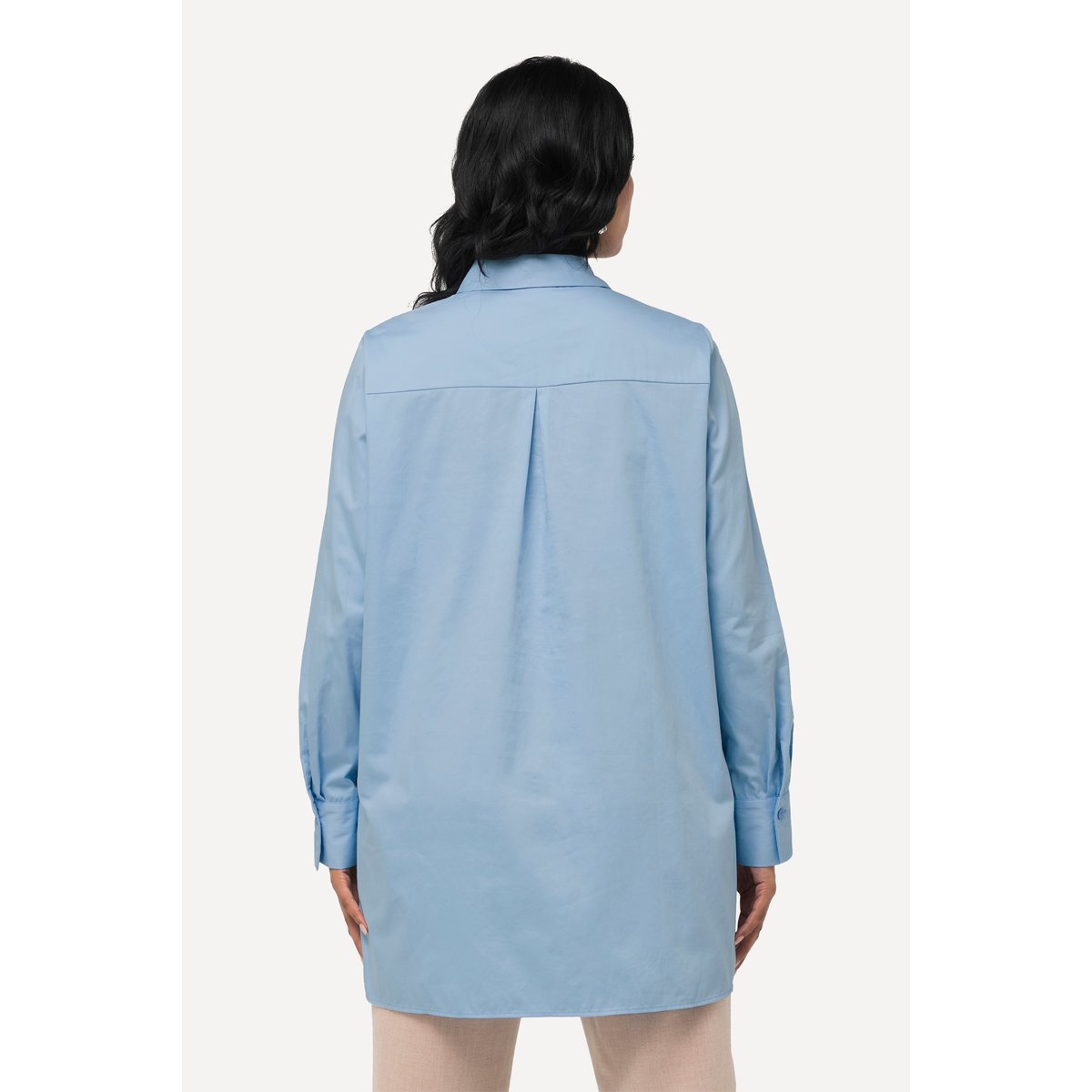 Chemisier avec broderies et perles bleu clair, ULLA POPKEN
