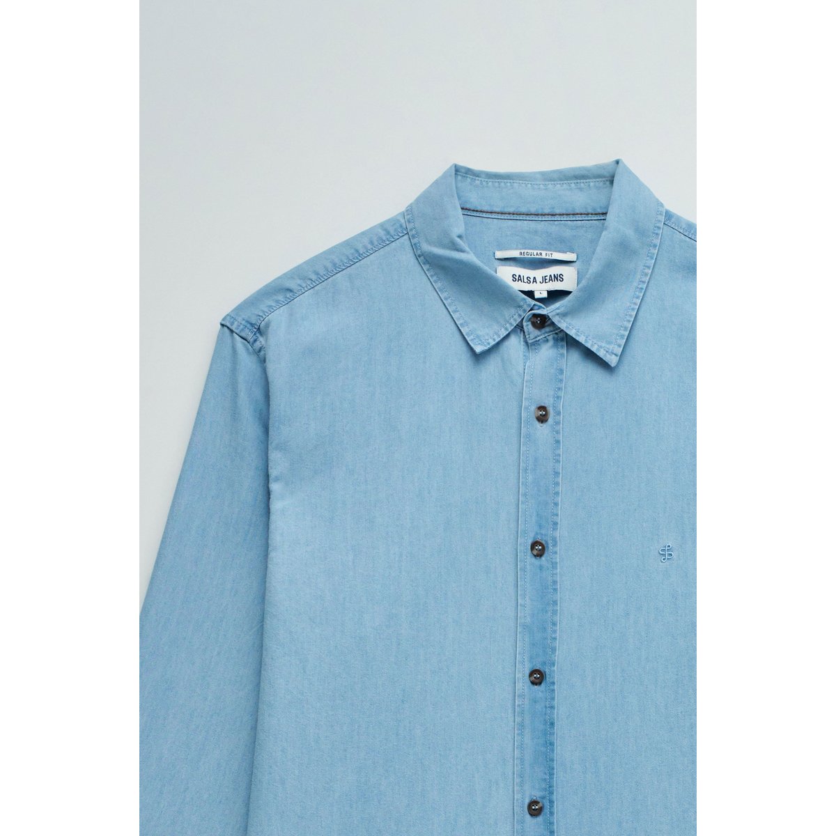 CHEMISE EN DENIM LÉGER bleu cobalt, SALSA JEANS
