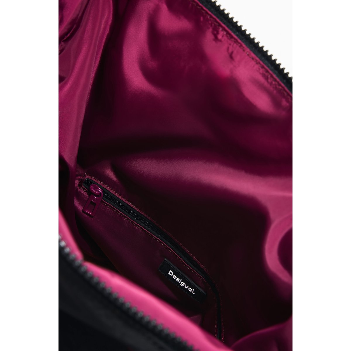 Grand sac à dos en nylon noir, DESIGUAL