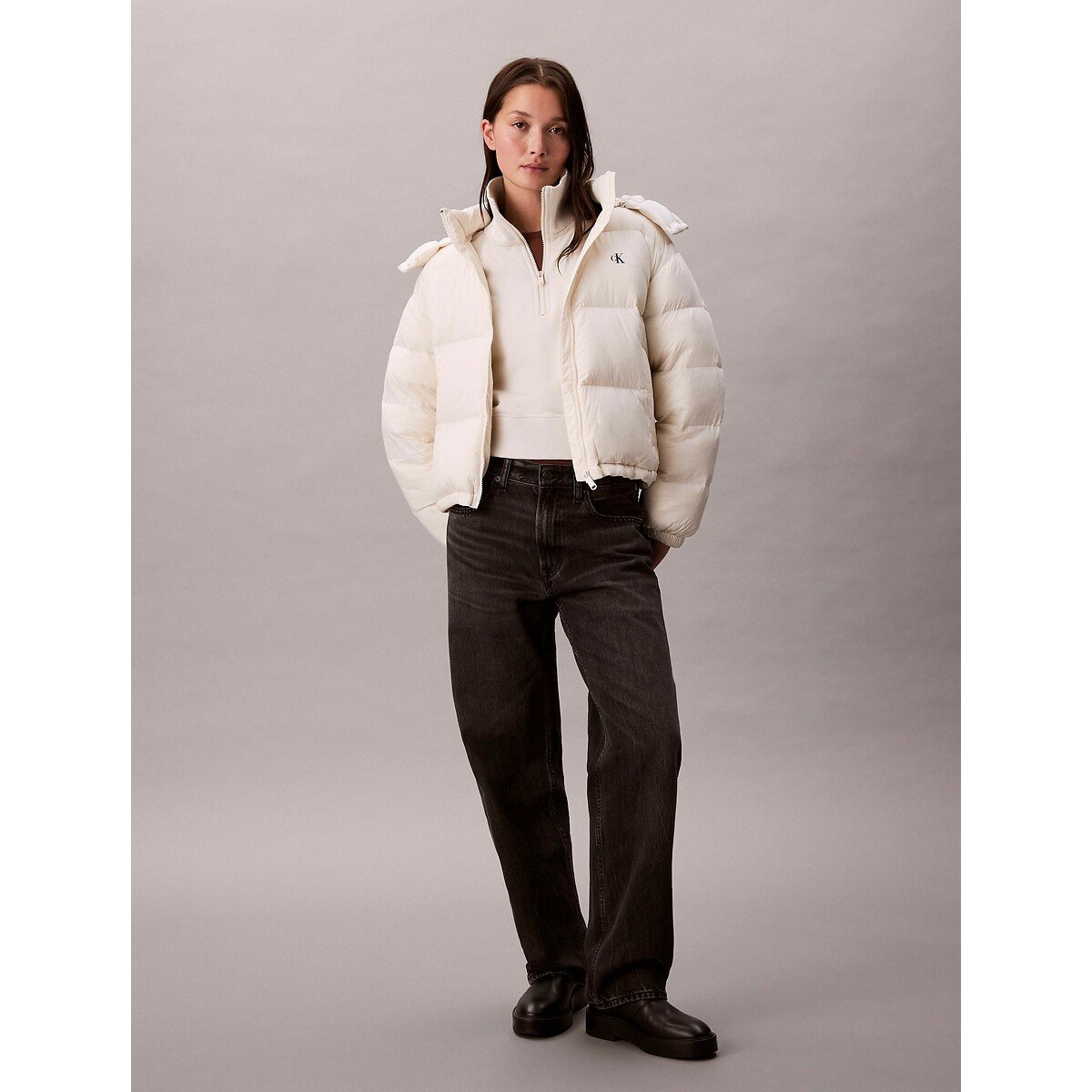 Doudoune à col montant blanc, CALVIN KLEIN JEANS