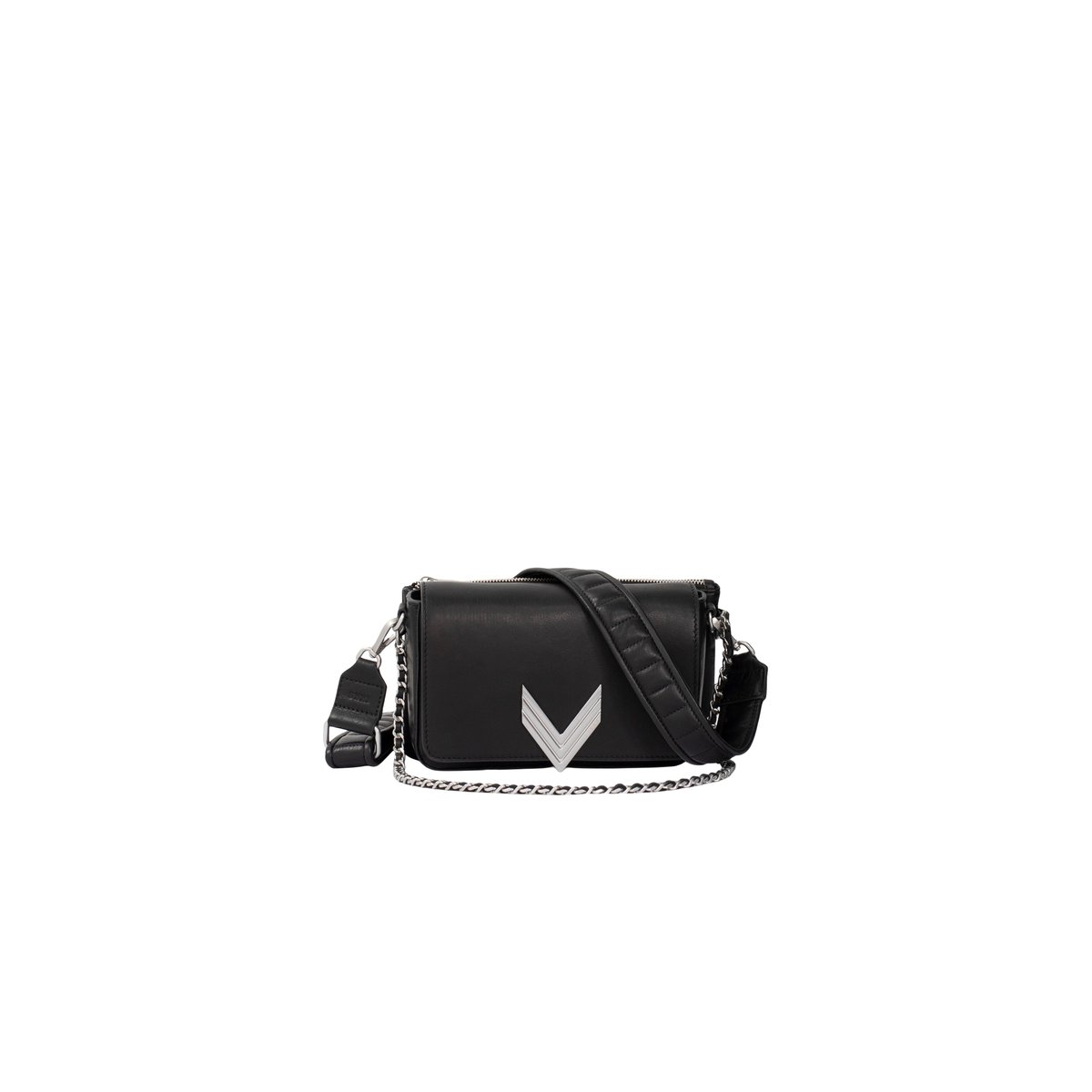 Sac à main en cuir Chrome Free 111 ROMY noir, IKKS