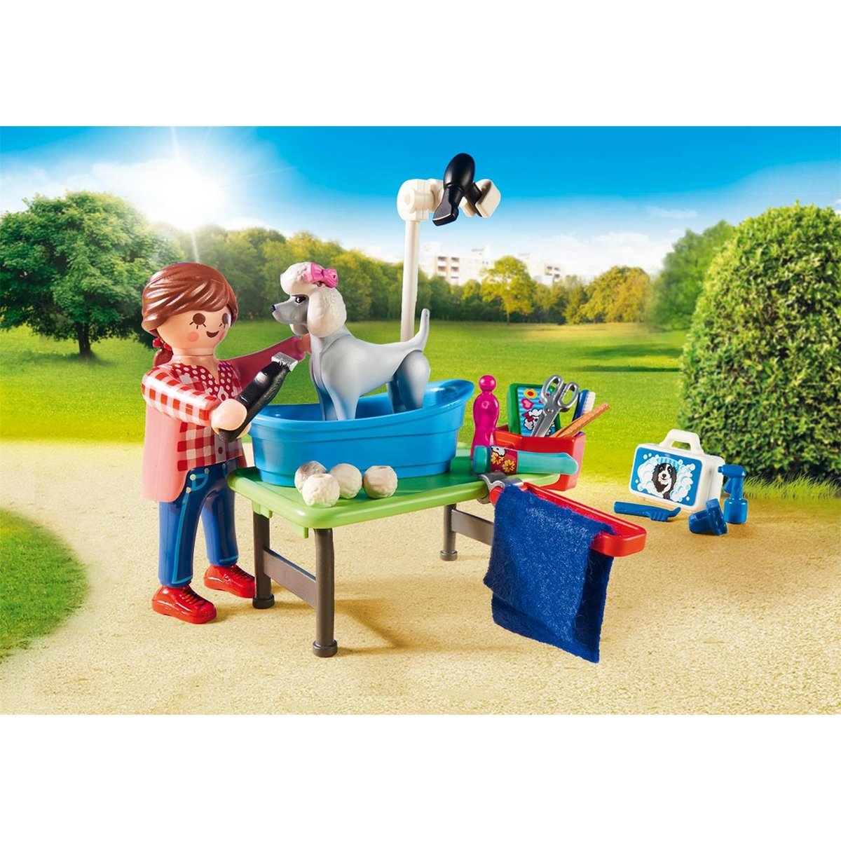 City LifeToiletteuse avec véhicule multicolore, PLAYMOBIL