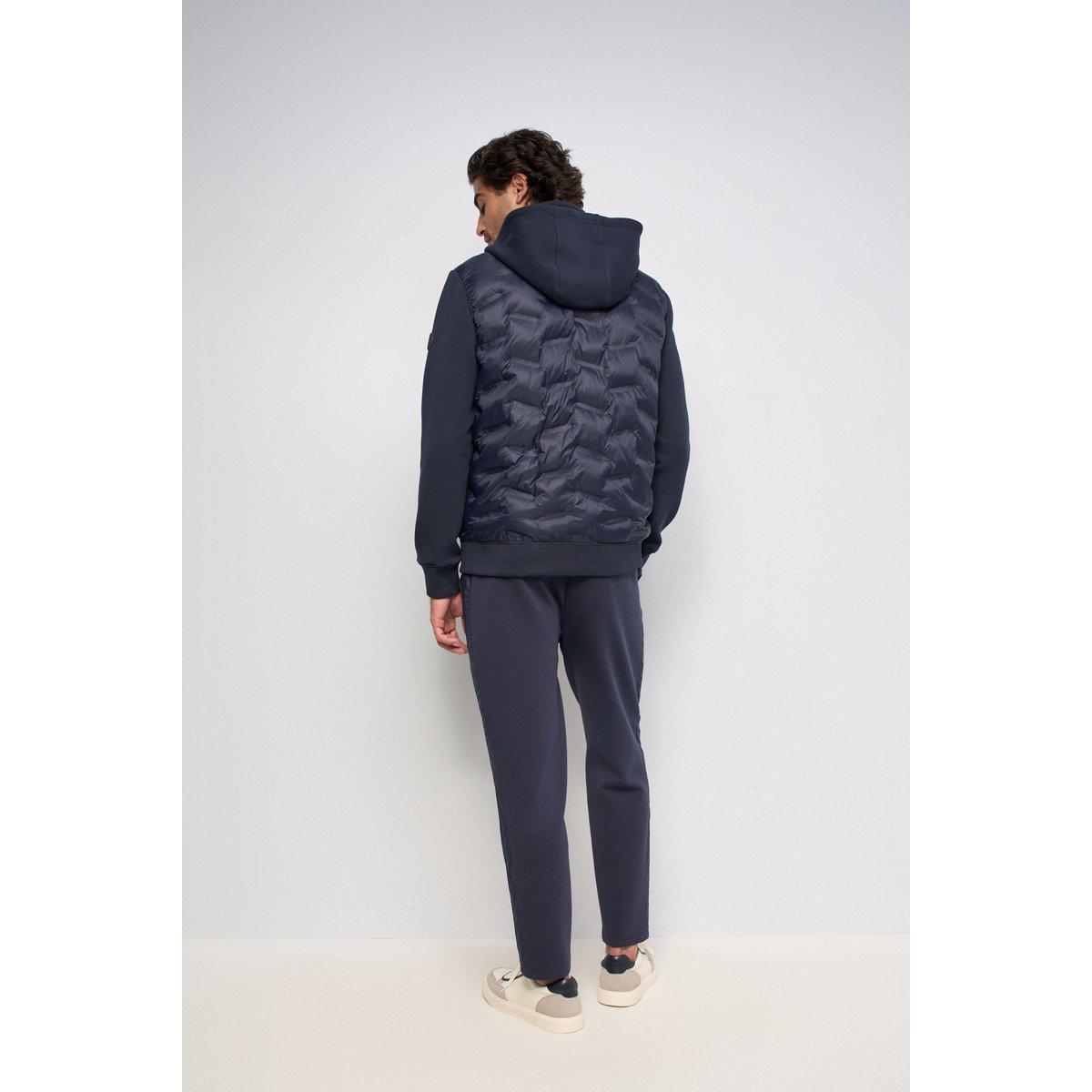 VESTE AVEC MÉLANGE DE MATIÈRES bleu foncé, SALSA JEANS