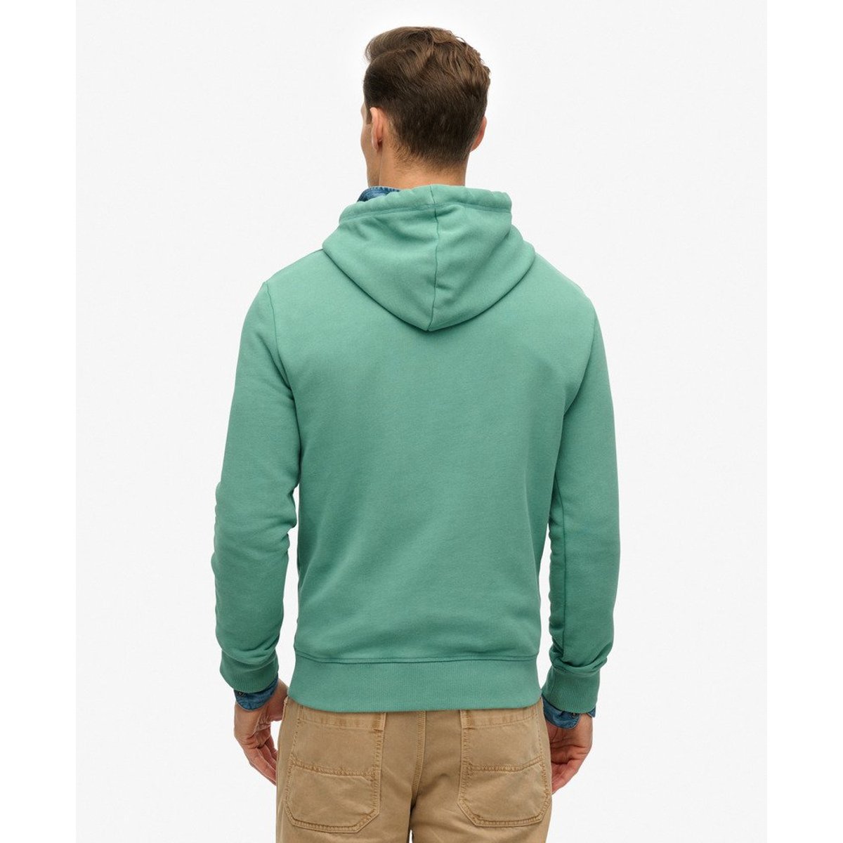 Sweat à capuche monochrome décontracté Lo-fi Outdoor vert galvanisé, SUPERDRY