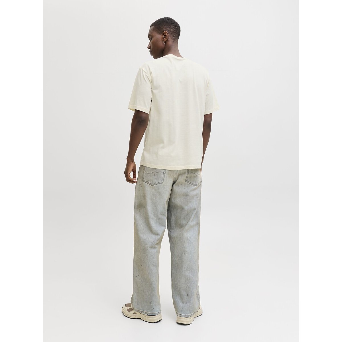 T-shirt manches courtes relaxed ecru, JACK & JONES