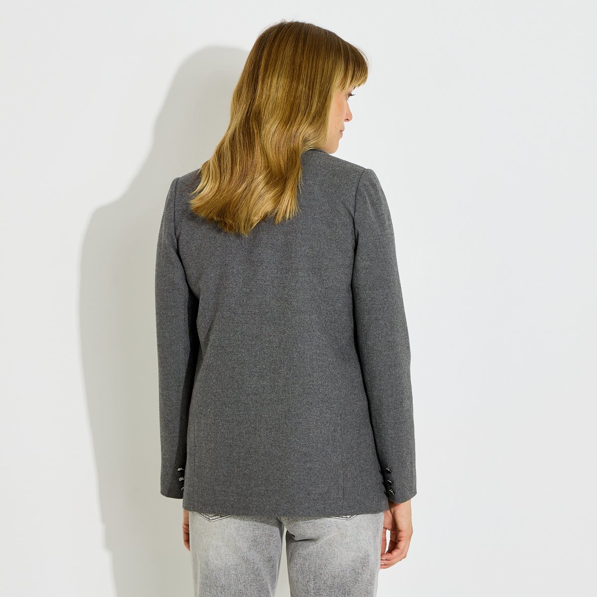 Veste blazer col tailleur gris, GRAIN DE MALICE