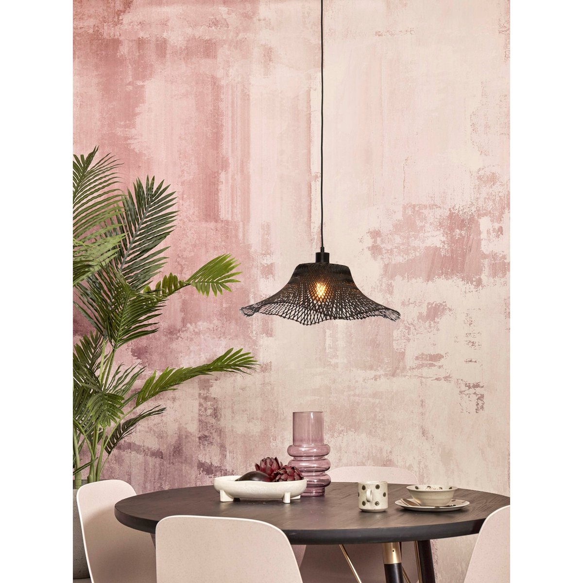 Suspension Bambou IBIZA noir, GOOD & MOJO