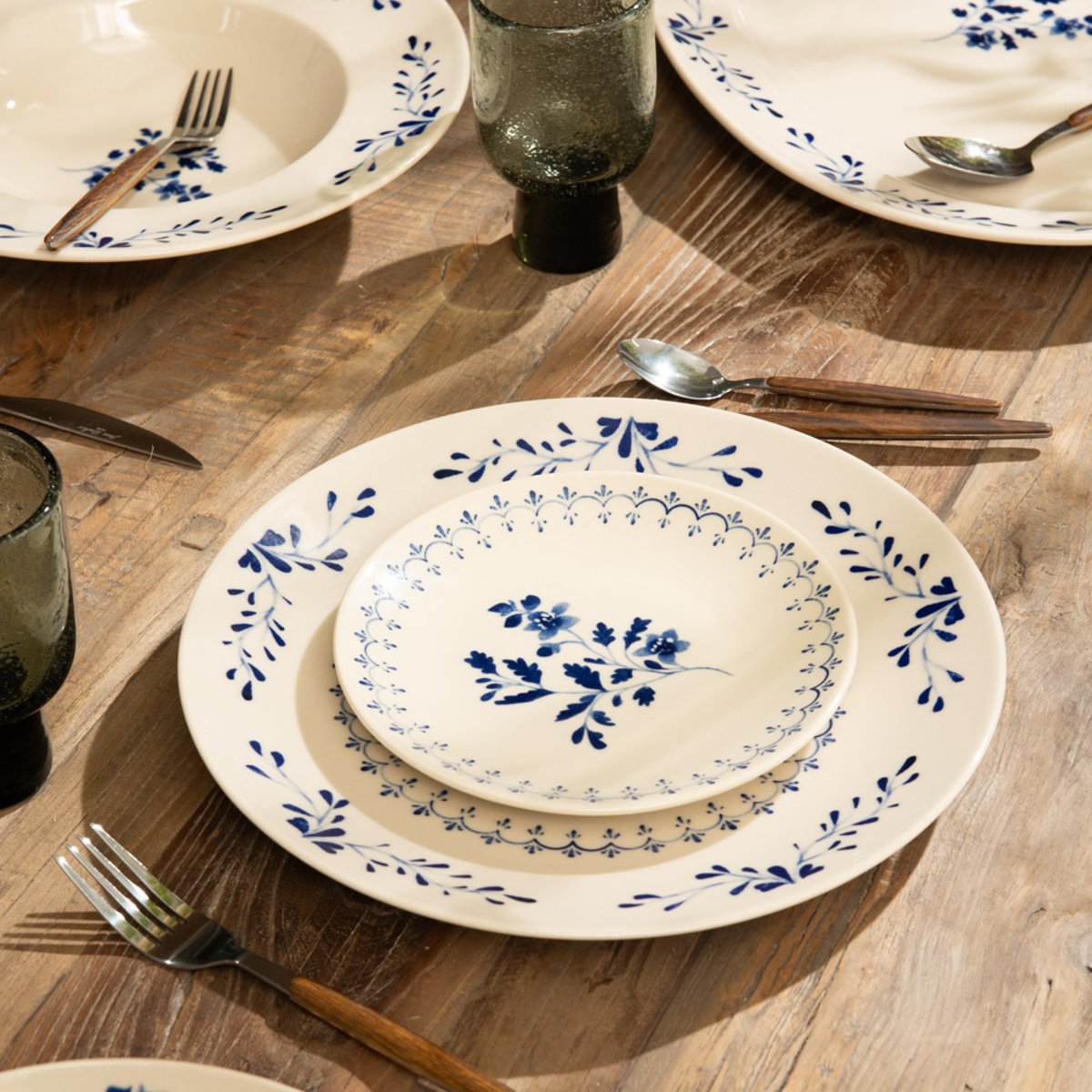 Assiette à pâtes Appoline  27 cm (lot de 6) bleu, TABLE PASSION