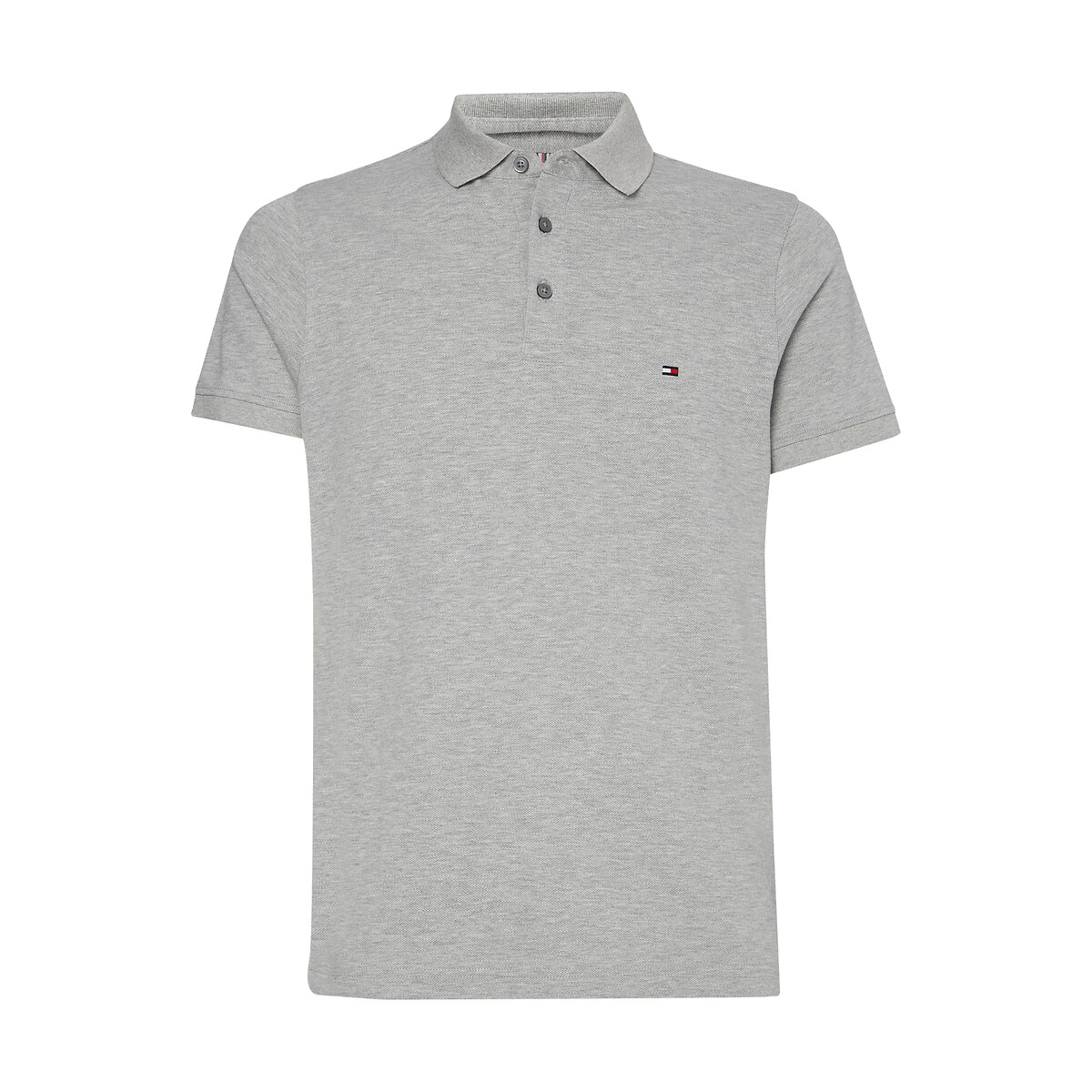 Polo slim maglia piqué stretch grigio chiné , TOMMY HILFIGER