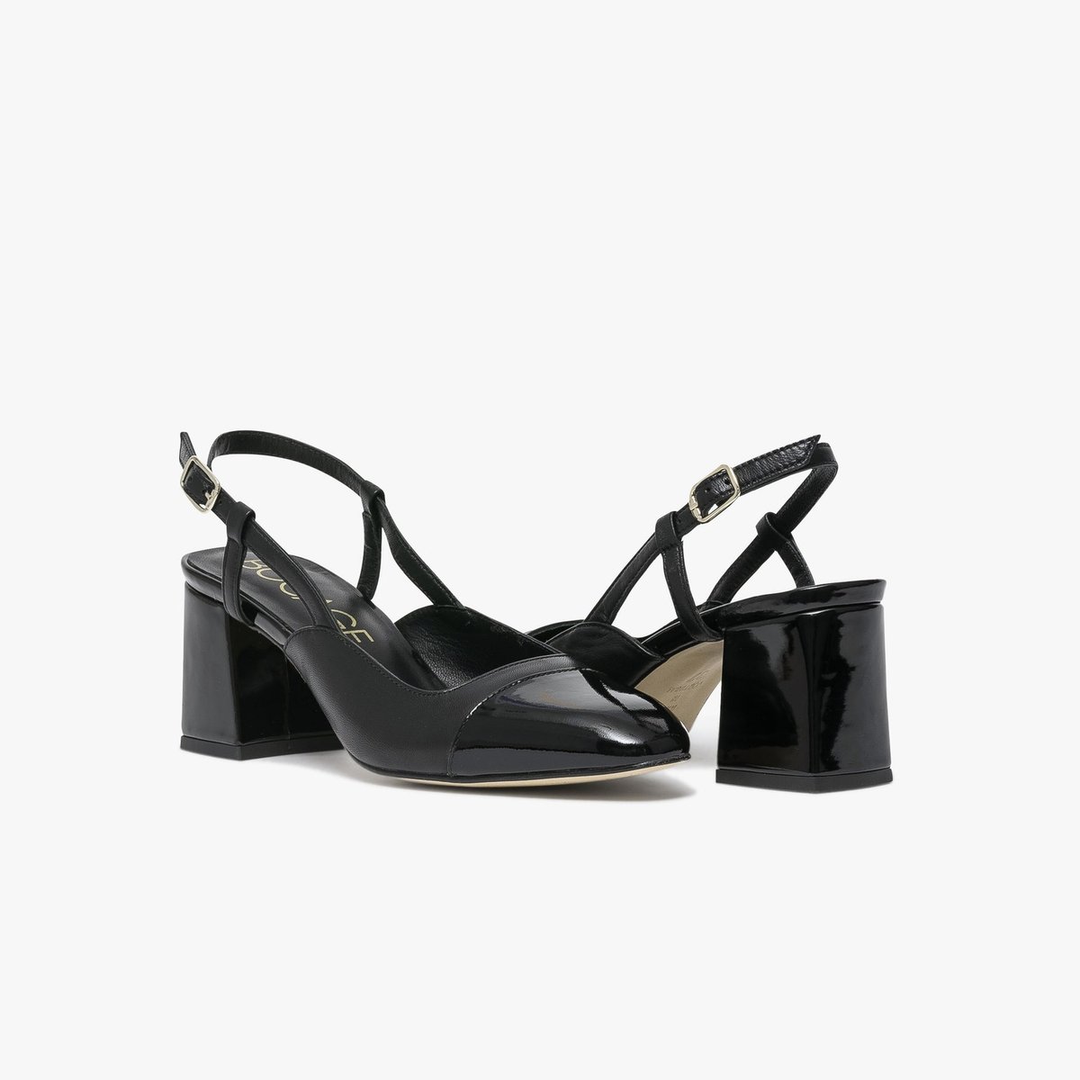 Escarpin en cuir DENITSA noir, BOCAGE