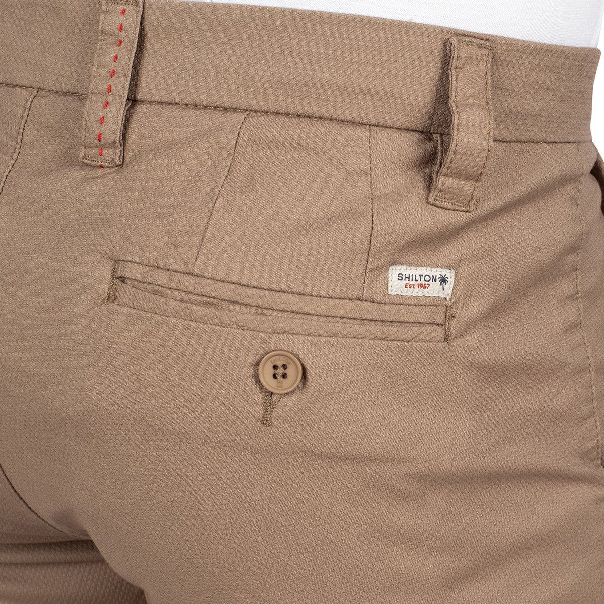 Bermuda chino alveoles camel, SHILTON