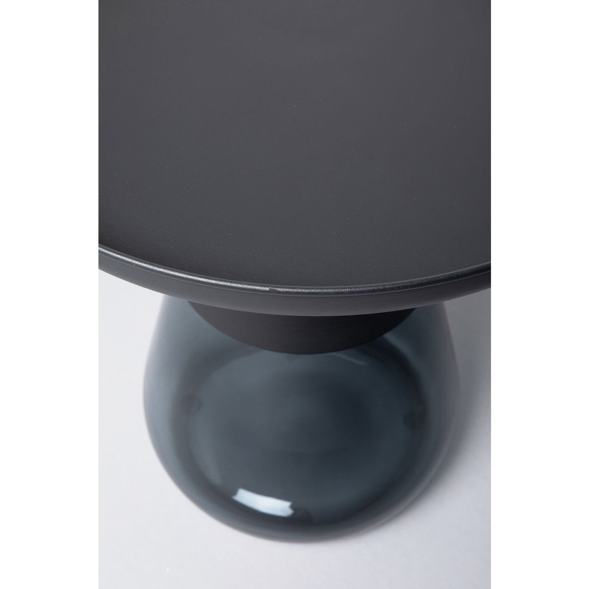 Table d'appoint en verre et acier, BOTTIGLIA noir, KARE DESIGN