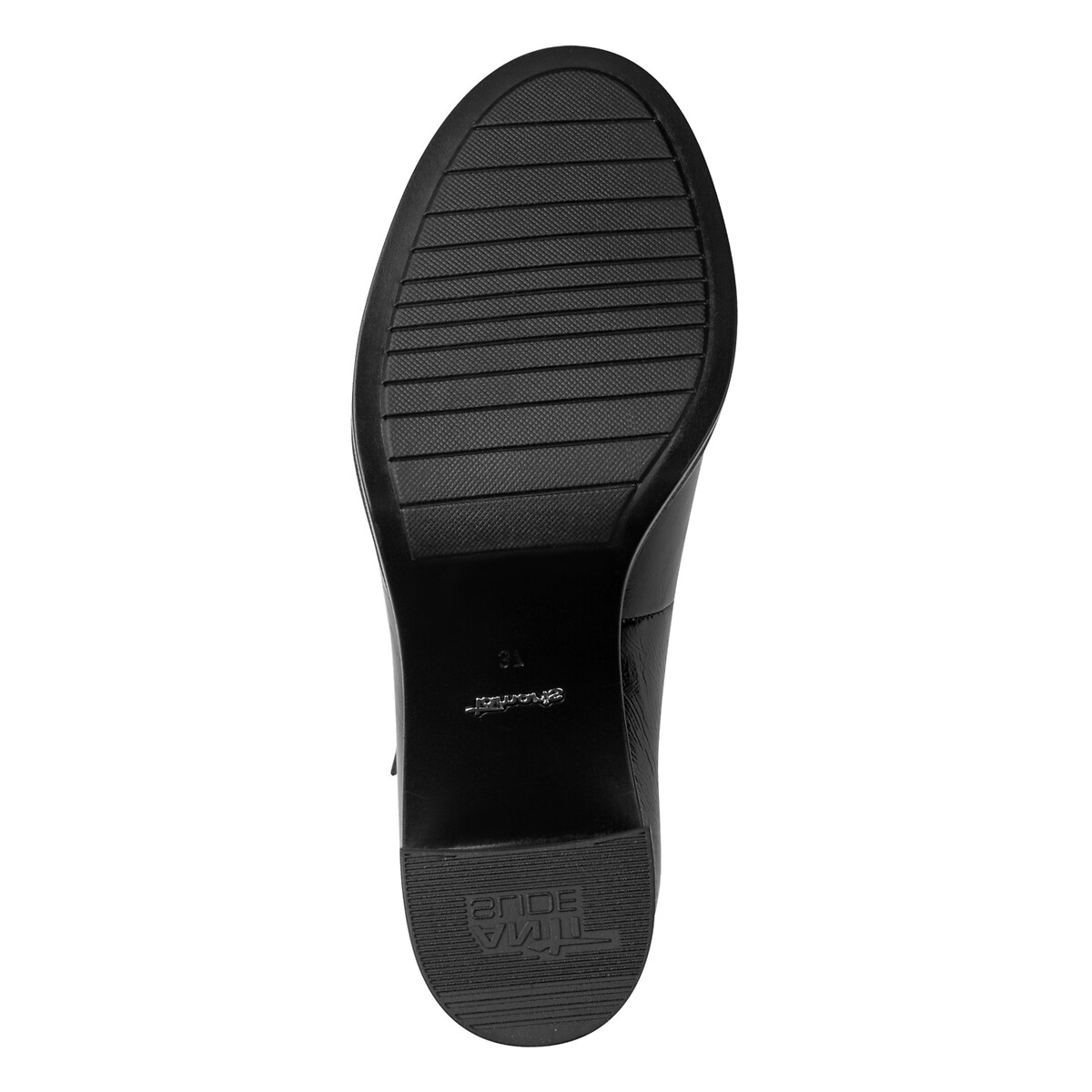 Chaussures salomé en cuir à talons noir, TAMARIS