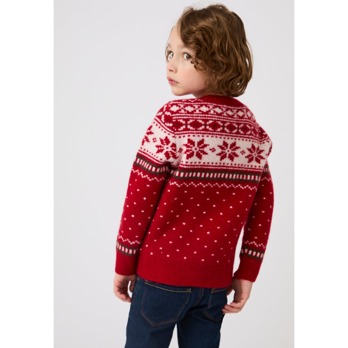 Pull de Noël enfant Thermolactyl rouge, DAMART