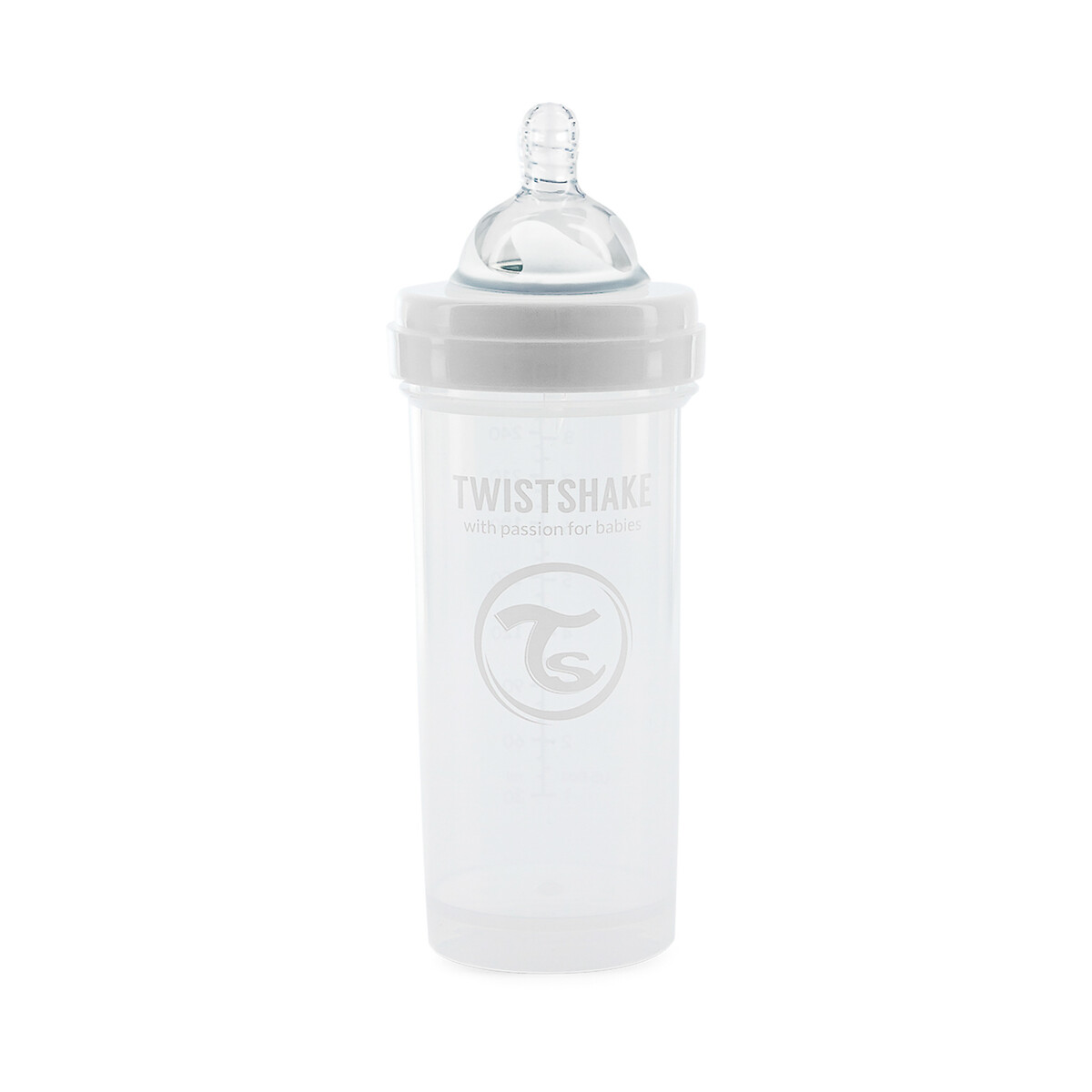 Biberão Anticólicas Twistshake 260ml, em lotes de 3 branco, TWISTSHAKE