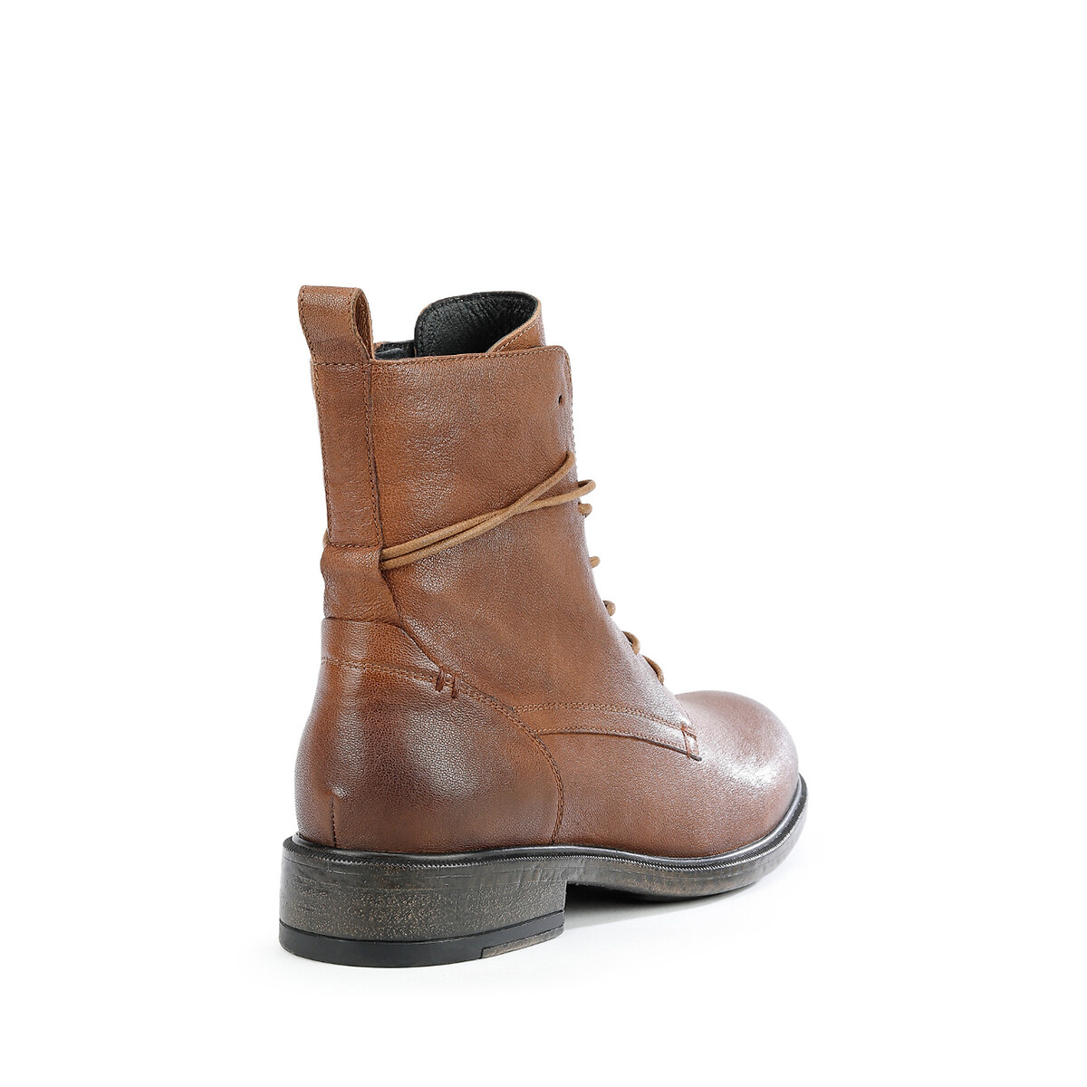 Catria Lace-Up Boots in Breathable Leather cognac, GEOX