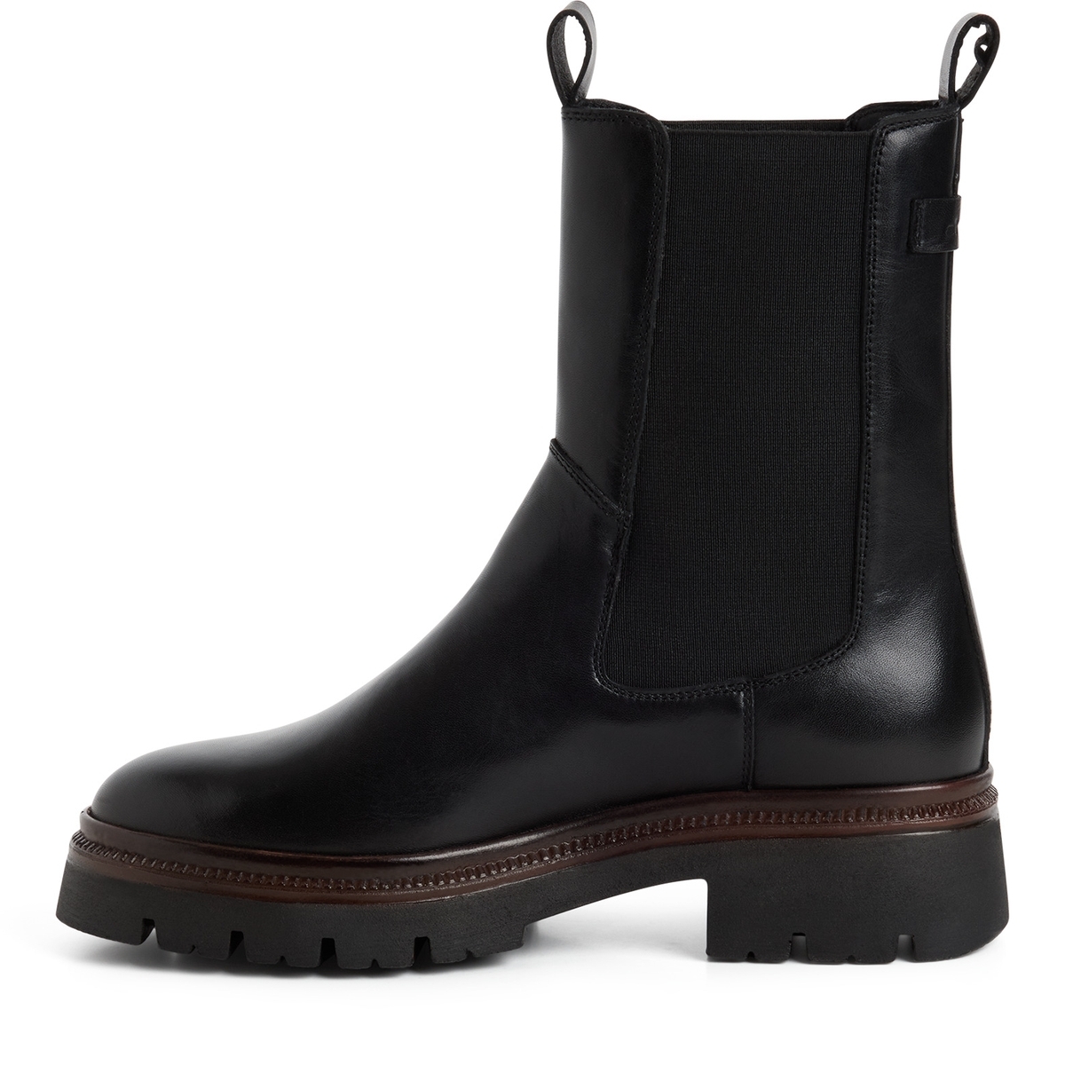 Bottine Chelsea en cuir noir cuir, TAMARIS