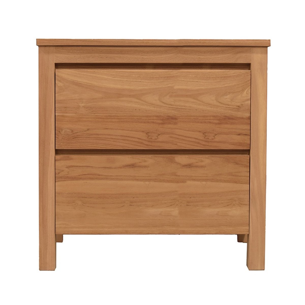 Meuble sous vasque en teck massif 80 cm - VAREDO naturel, WILDWATER