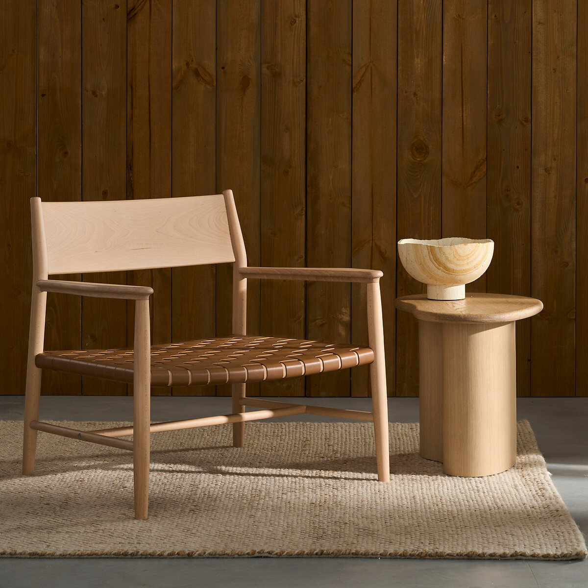 Table basse, chêne sablé et plaqué, Phlu chêne naturel, AM.PM