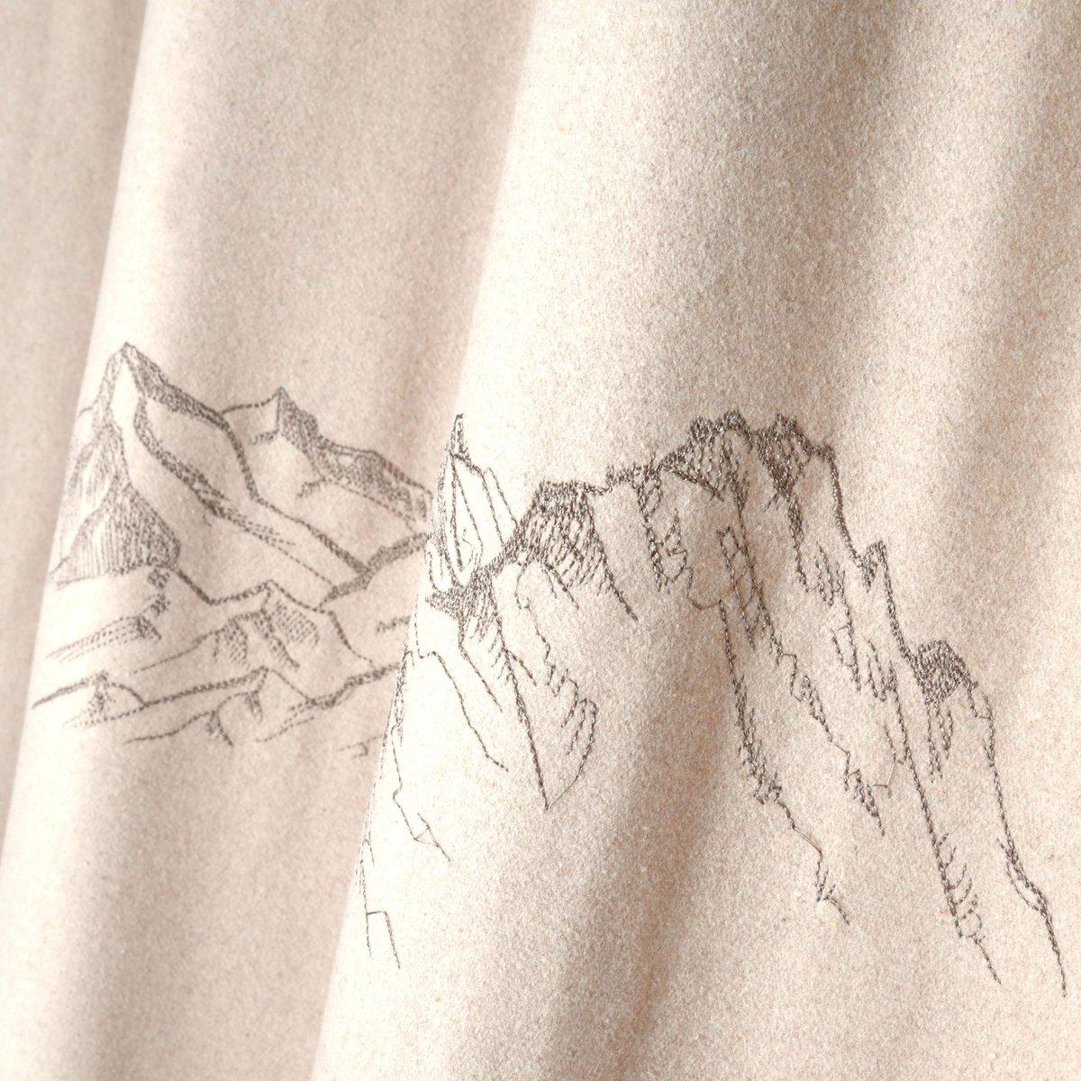 Rideau tamisant montagne à œillets - Effet lainage naturel, LOVELY CASA