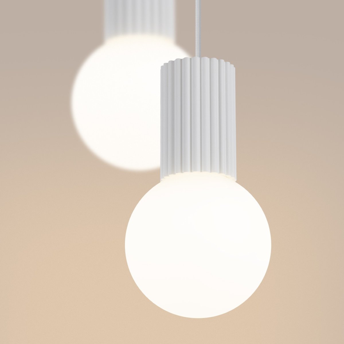 Suspension Aluminium Blanc G9 2 Halo blanc, EDEN