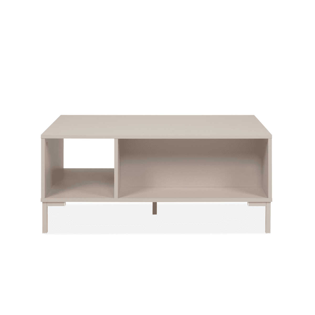 Table basse 2 portes, 1 niche NERIO beige, CALICOSY