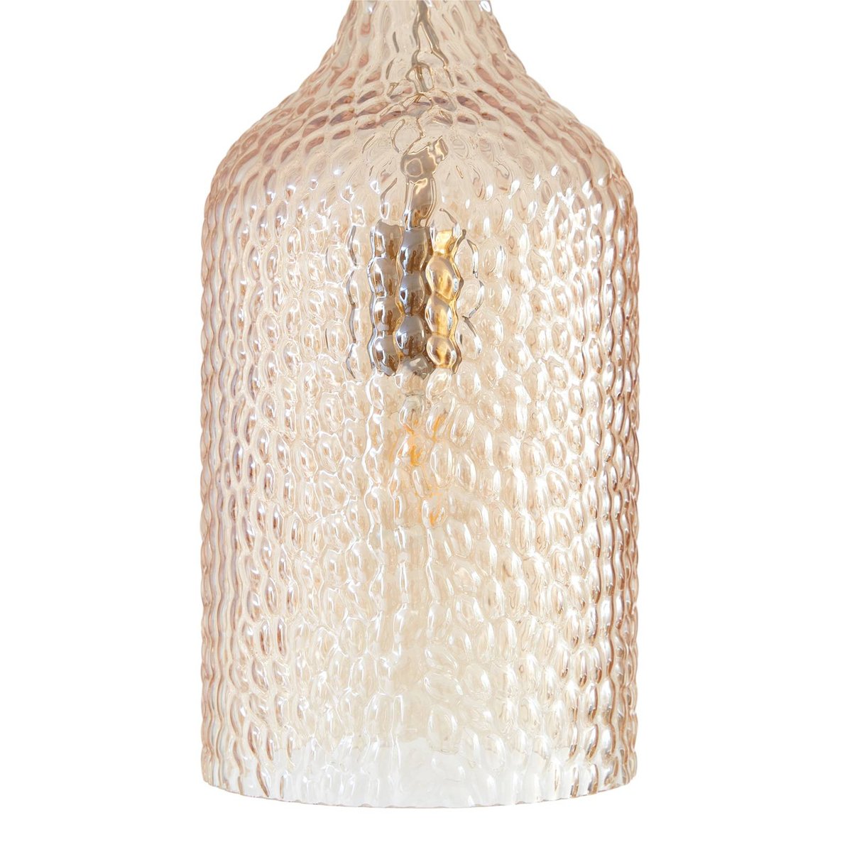 Suspension en verre vintage, Drakar ambre, or, LINDBY