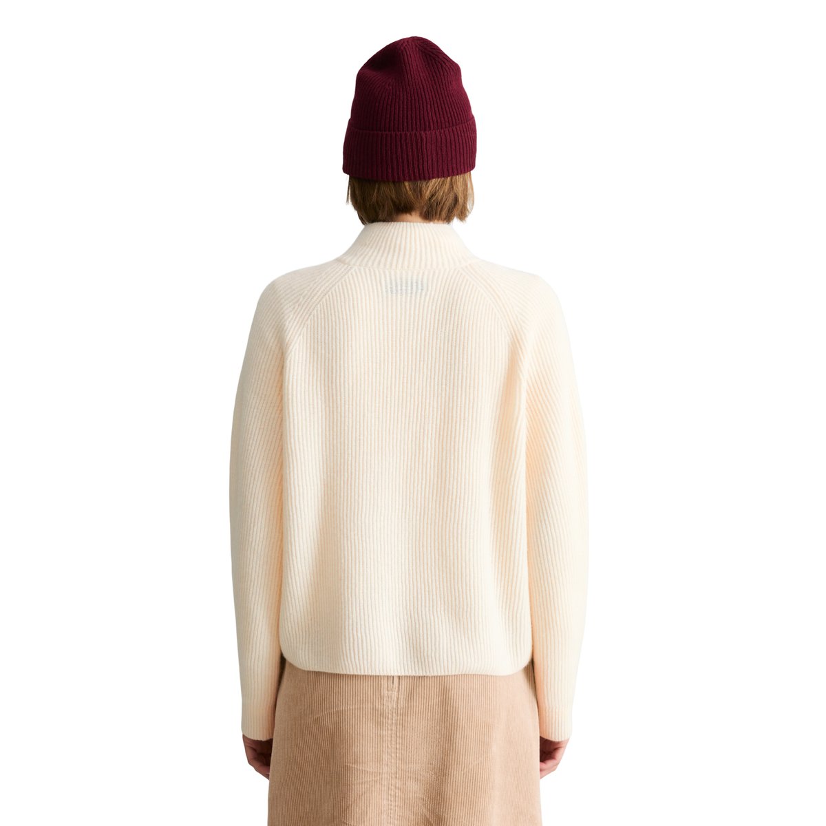 Pull à col roulé en laine mérinos, coupe classique au toucher doux blanc, MARC O’POLO DENIM