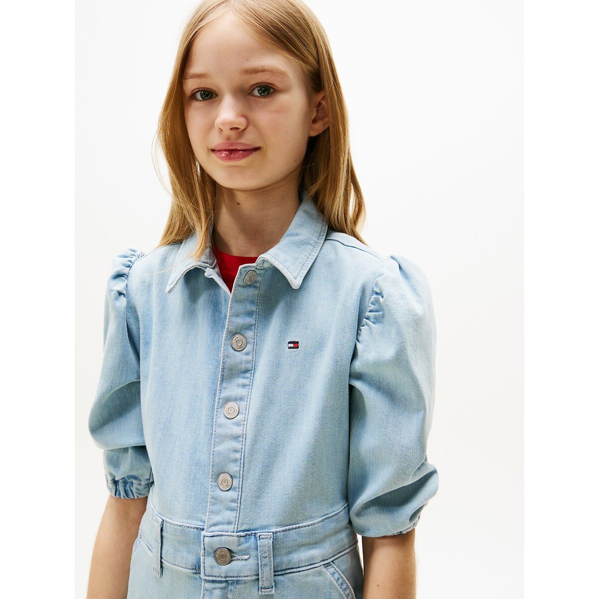 Robe denim manches aux coudes denim, TOMMY HILFIGER