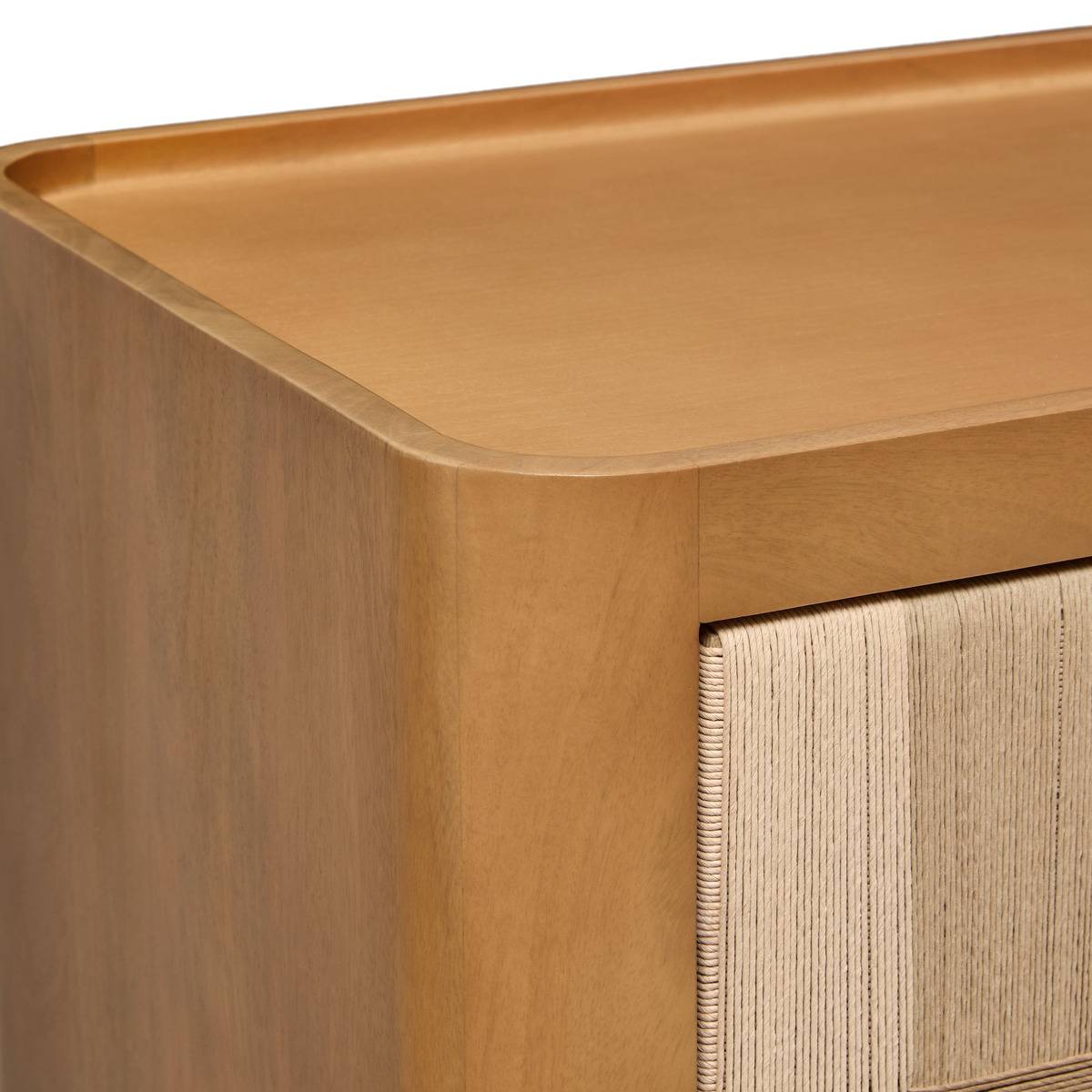 Buffet haut rectangulaire avec portes et tiroir en manguier NETSI sable, ATMOSPHERA