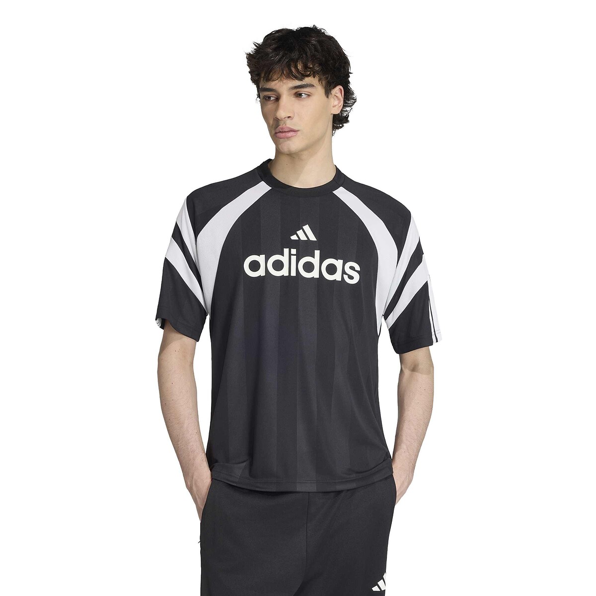 T-shirt manches courtes, en jersey, HOUSE OF TIRO noir, ADIDAS SPORTSWEAR