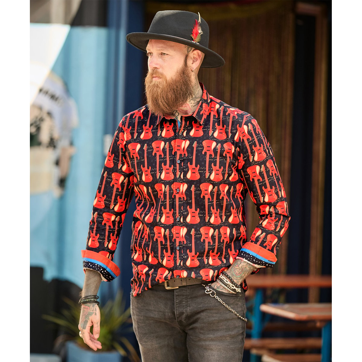 Chemise Chic à Double Col Distinction noir, JOE BROWNS