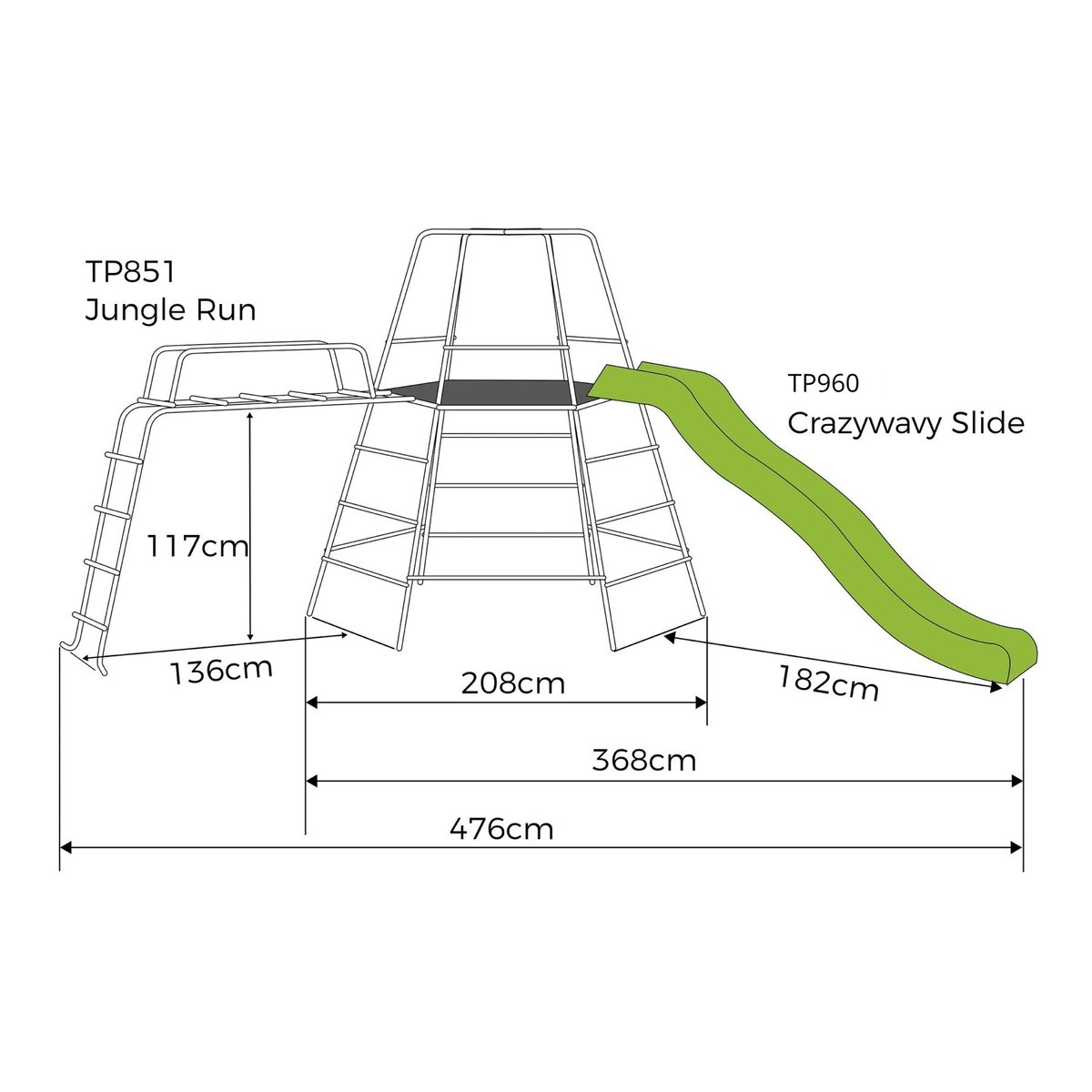 Aire de jeux évolutive toboggan EXPLORER TOUR bleu, TP TOYS