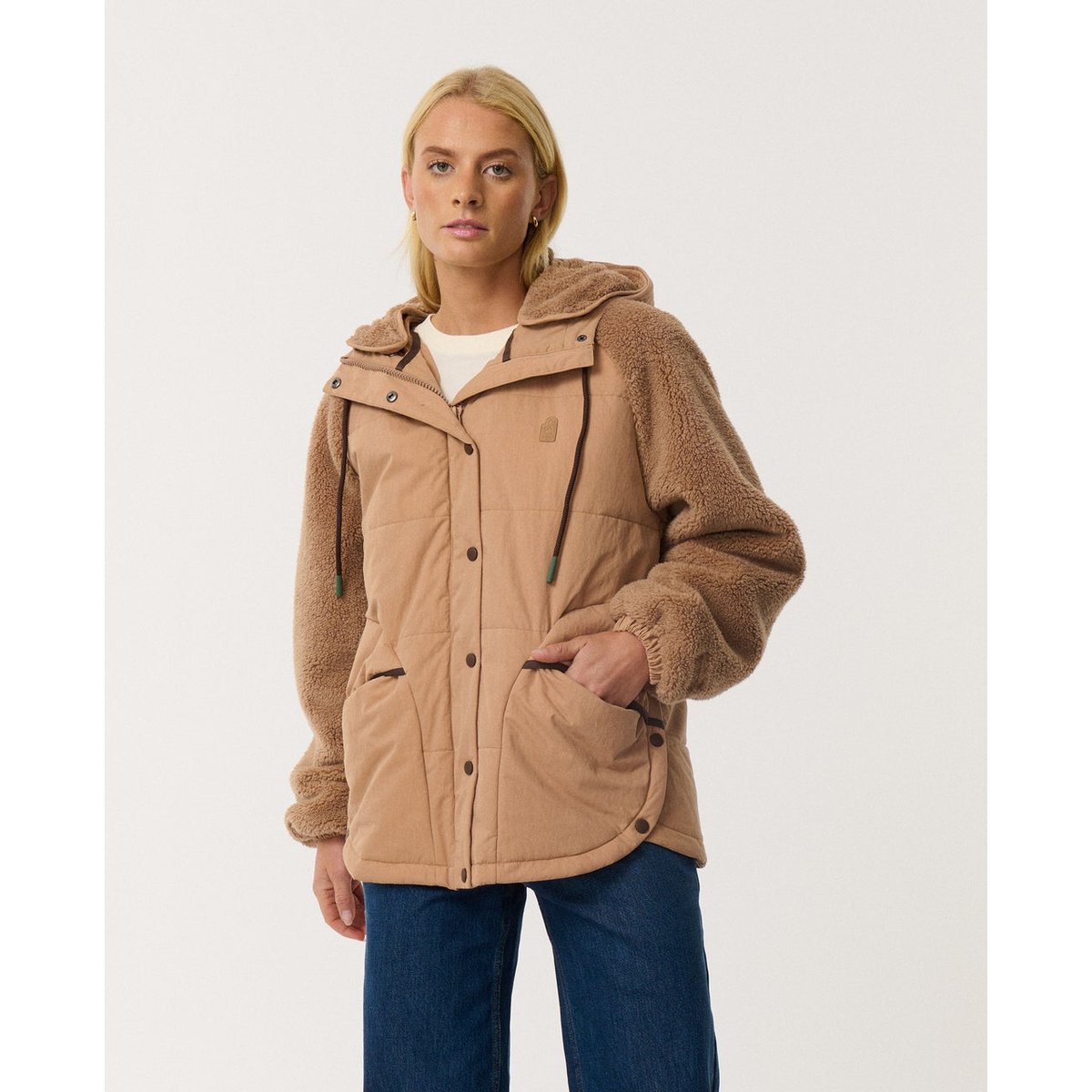 Doudoune SEARCH SERIES Splice marron, RIP CURL