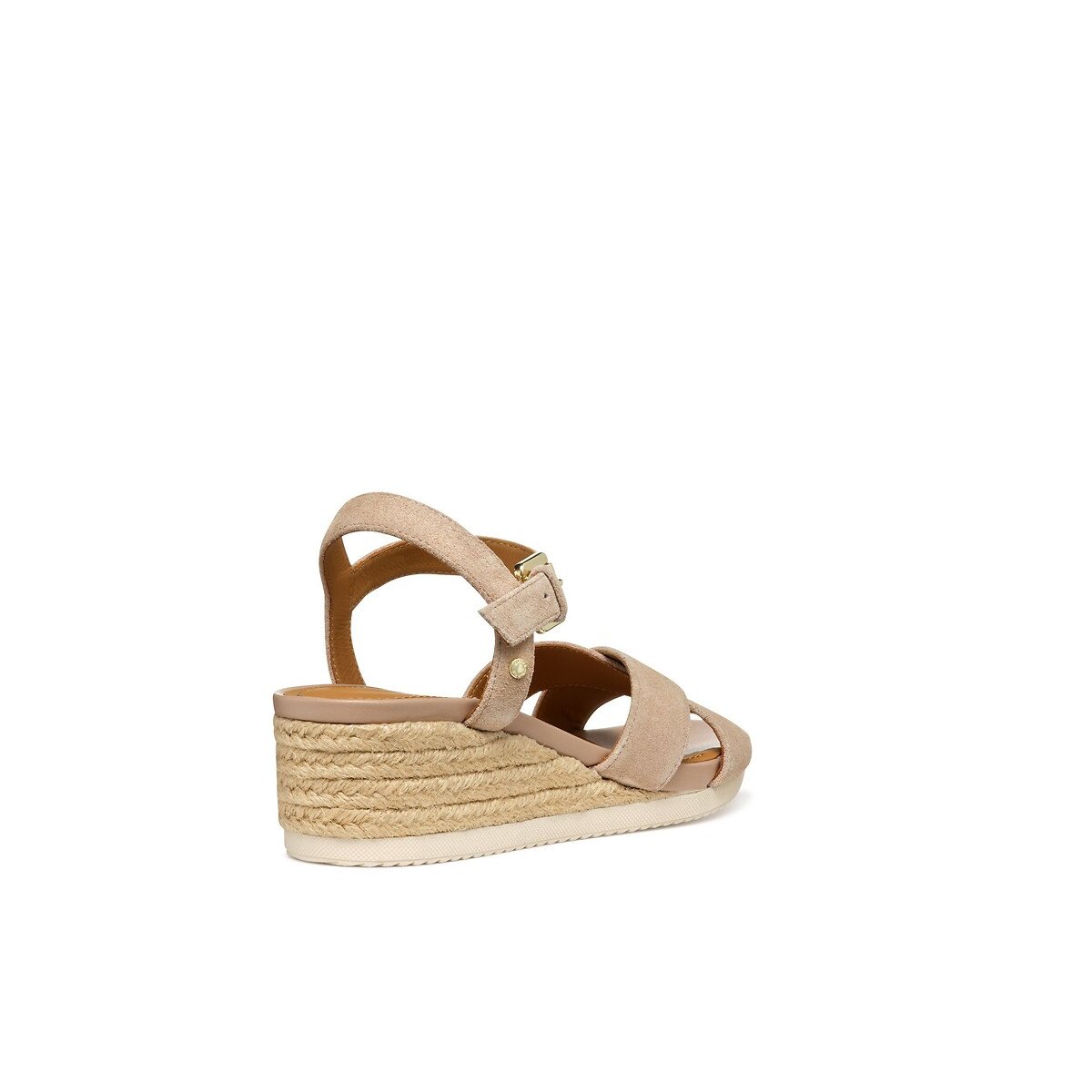 Sandales compensées Ischia Corda, cuir nude, GEOX