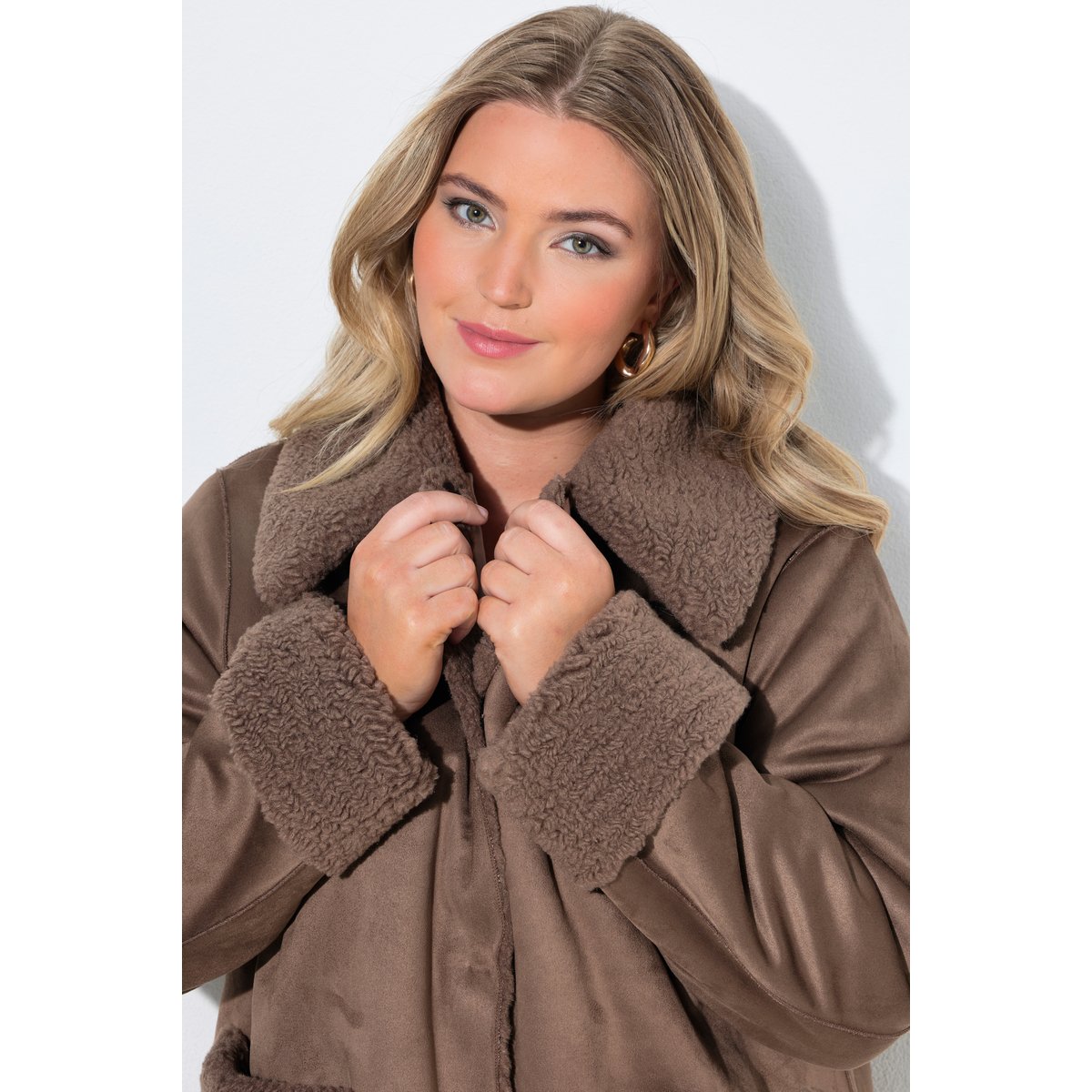 Manteau réversible (avec col) en polaire marron pâle, ULLA POPKEN