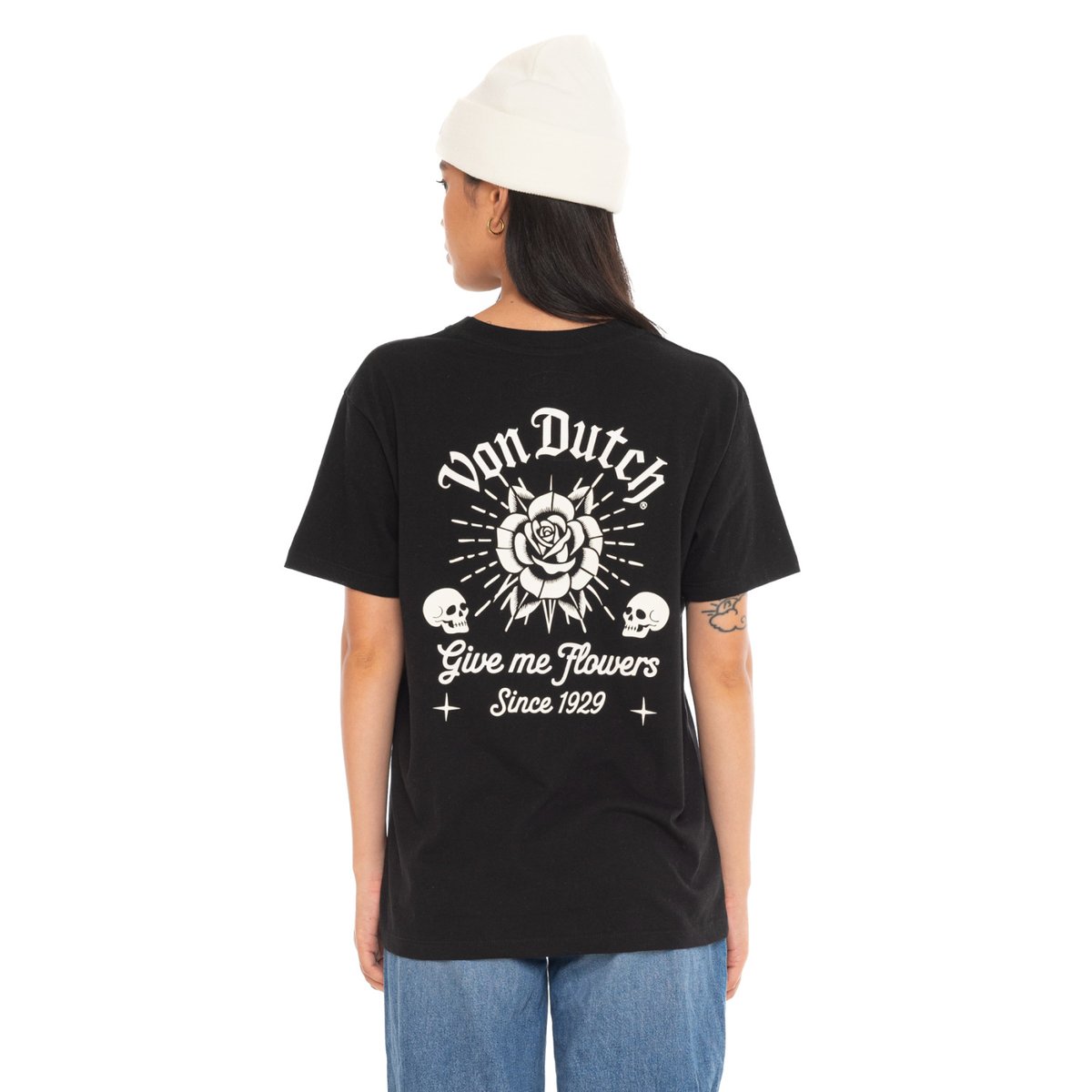 Tee Shirt coton ROSE noir/blanc, VON DUTCH
