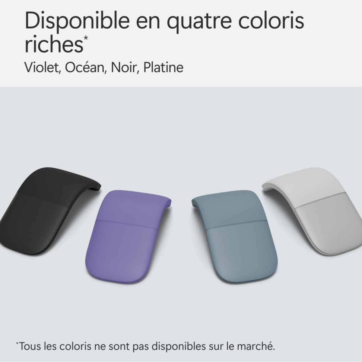 Souris sans fil Surface Arc Mouse | Bleu Océan couleur unique, MICROSOFT