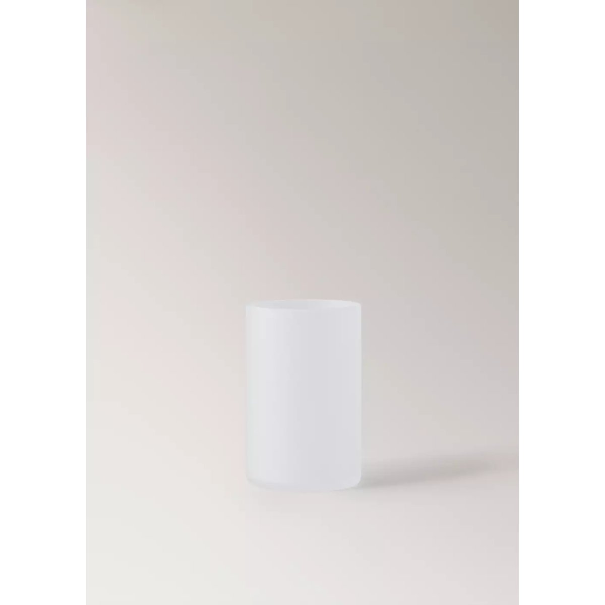 Gobelet à brosse à dents en verre dépoli blanc, MANGO HOME