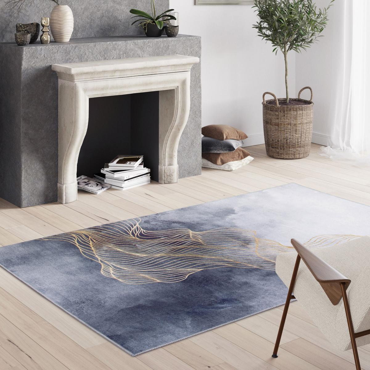 Tapis salon et chambre tissé motif abstrait VIVACE 12 gris, écru, UN AMOUR DE TAPIS