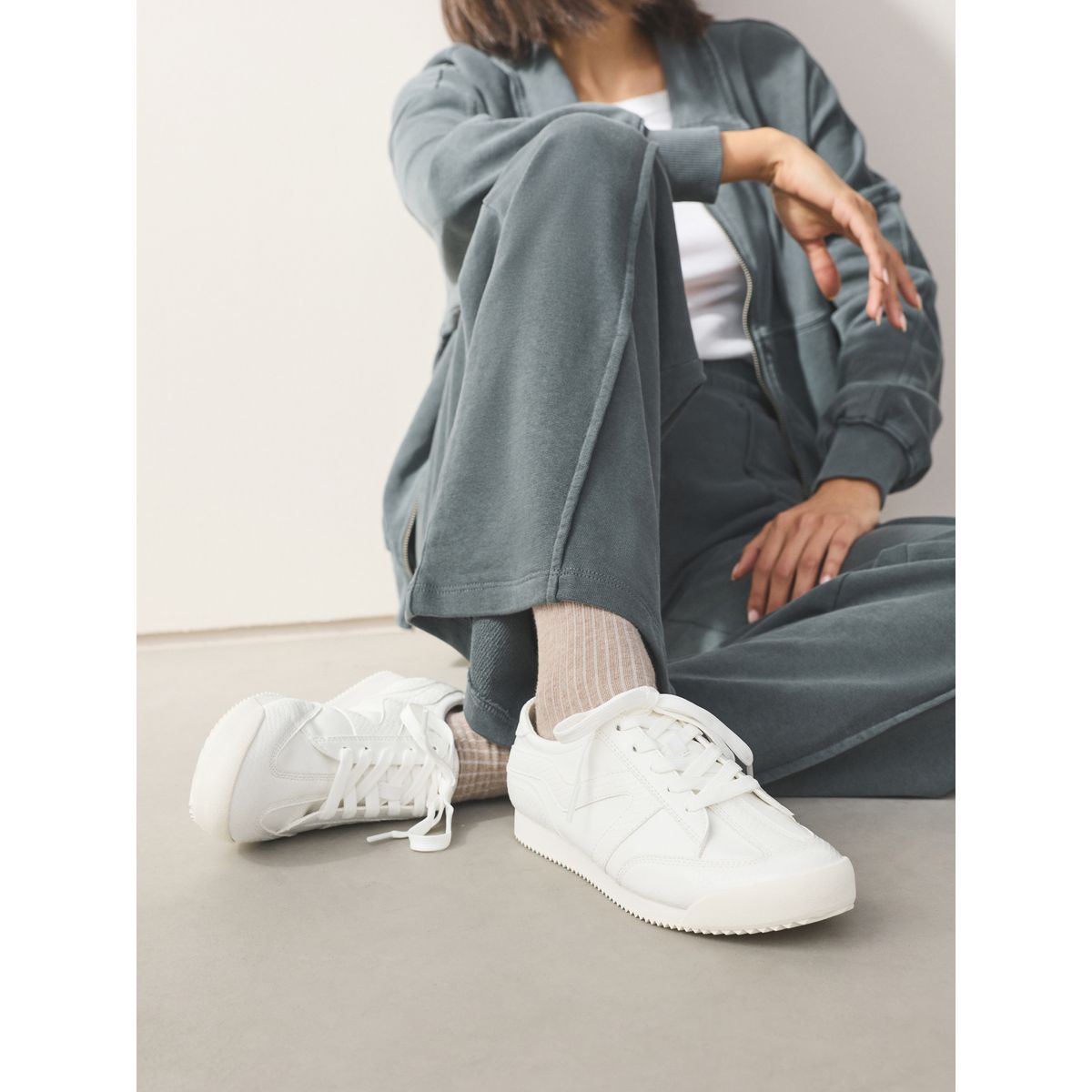 Baskets à lacets et rayures forever comfort® blanc, NEXT