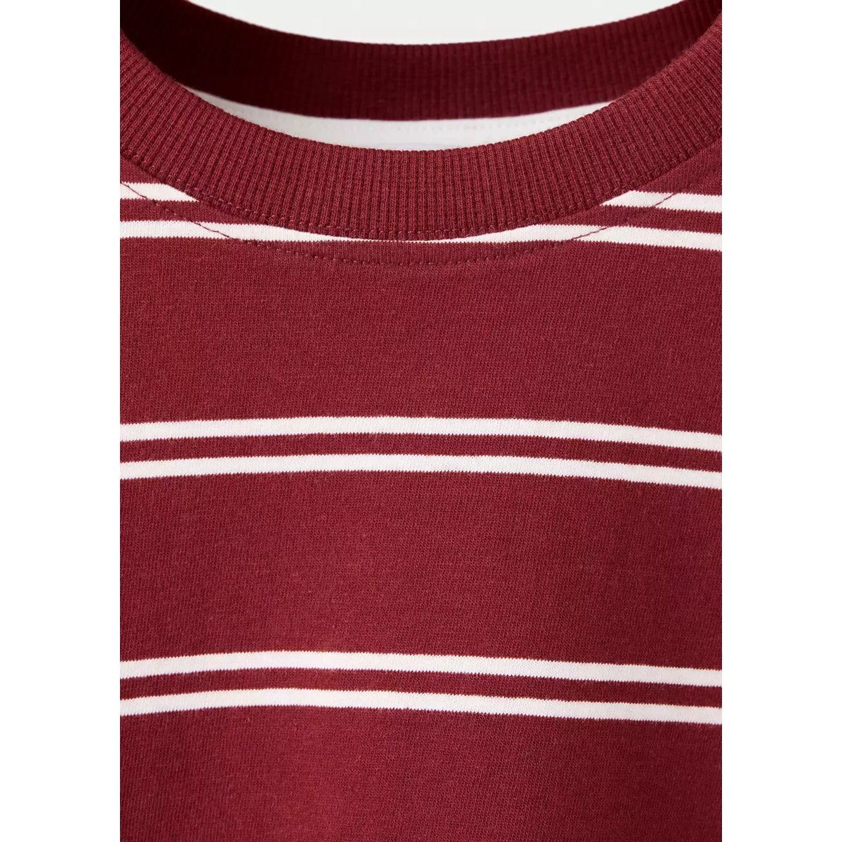 T-shirt coton à rayures grenat, MANGO KIDS