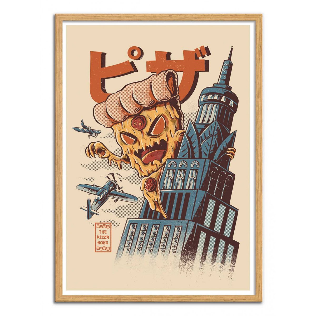 Affiche d'art - Pizza Kong - Ilustrata affiche d'art, WALL EDITIONS