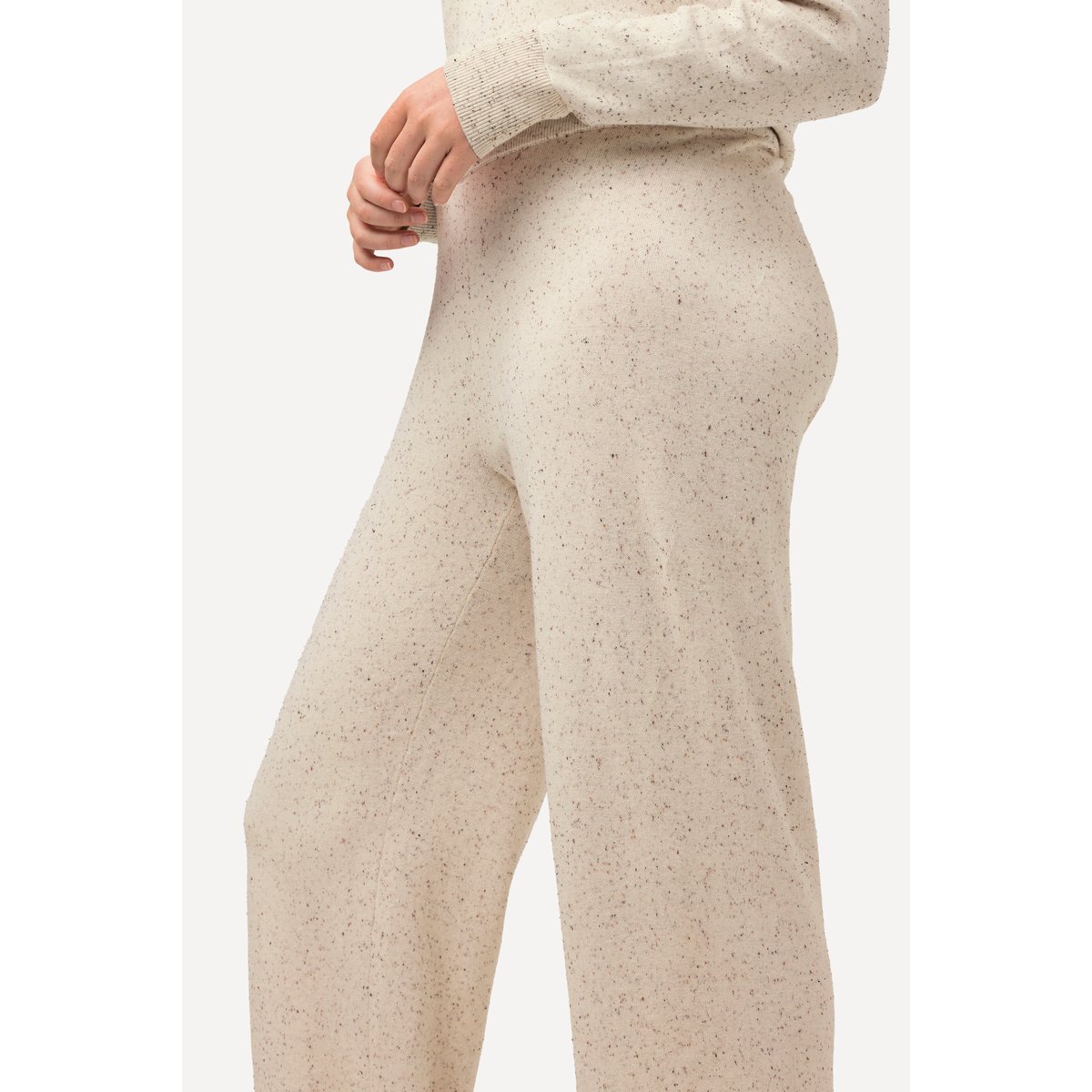 Pantalon Rose en coton bio crème, ULLA POPKEN