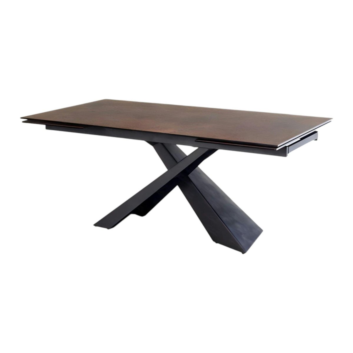 Table extensible en céramique effet rouille 180-280 cm LOMBARDIE brique, PIER IMPORT