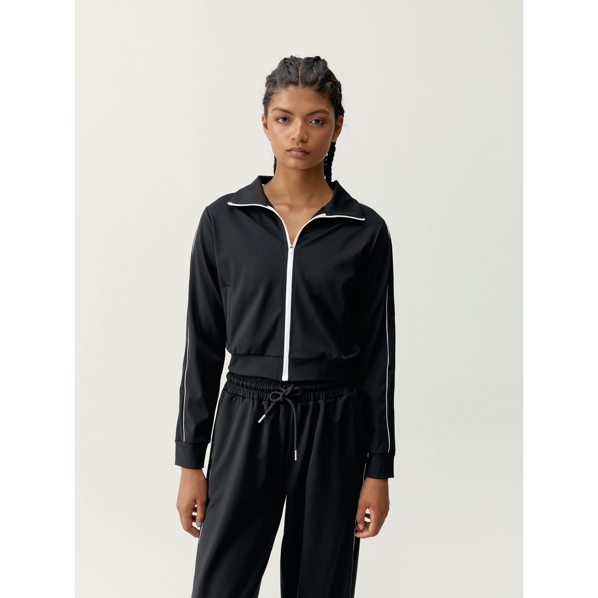 Veste de sport zippée Performance Athleisure URBAN noir, BORN