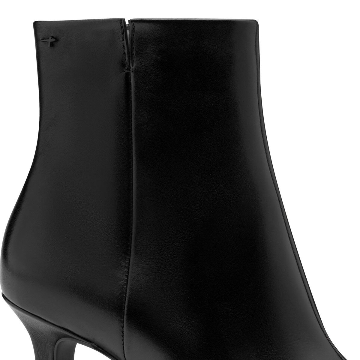 Bottines pointues en cuir noir cuir, TAMARIS