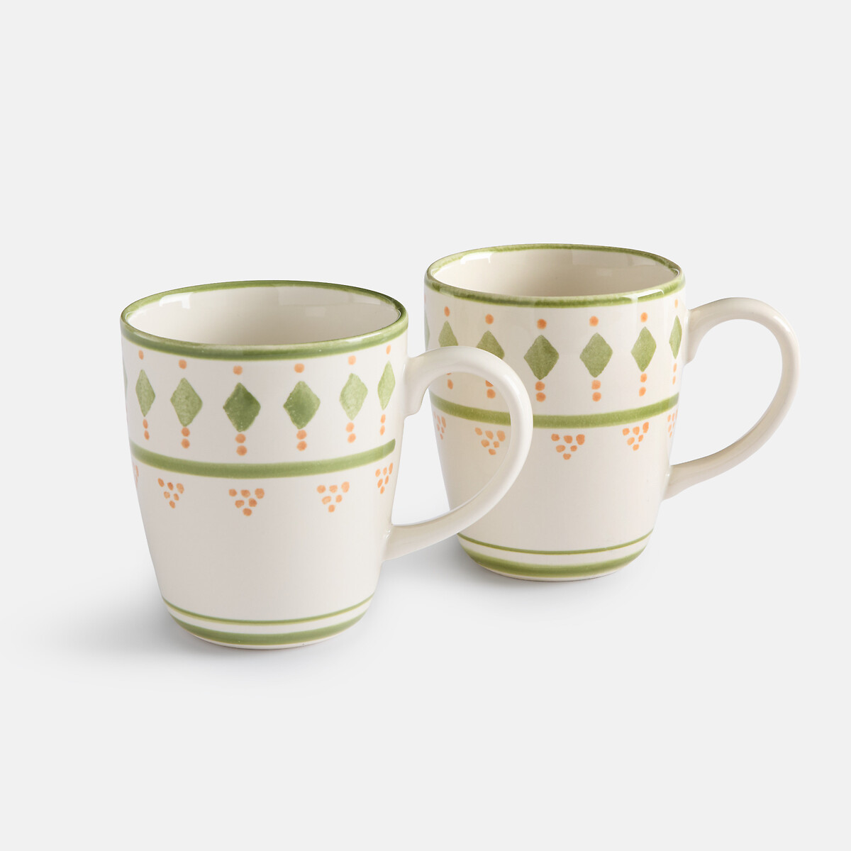 Lot de 2 mugs, en grès, LIMAO imprimé palmiers, LA REDOUTE INTERIEURS