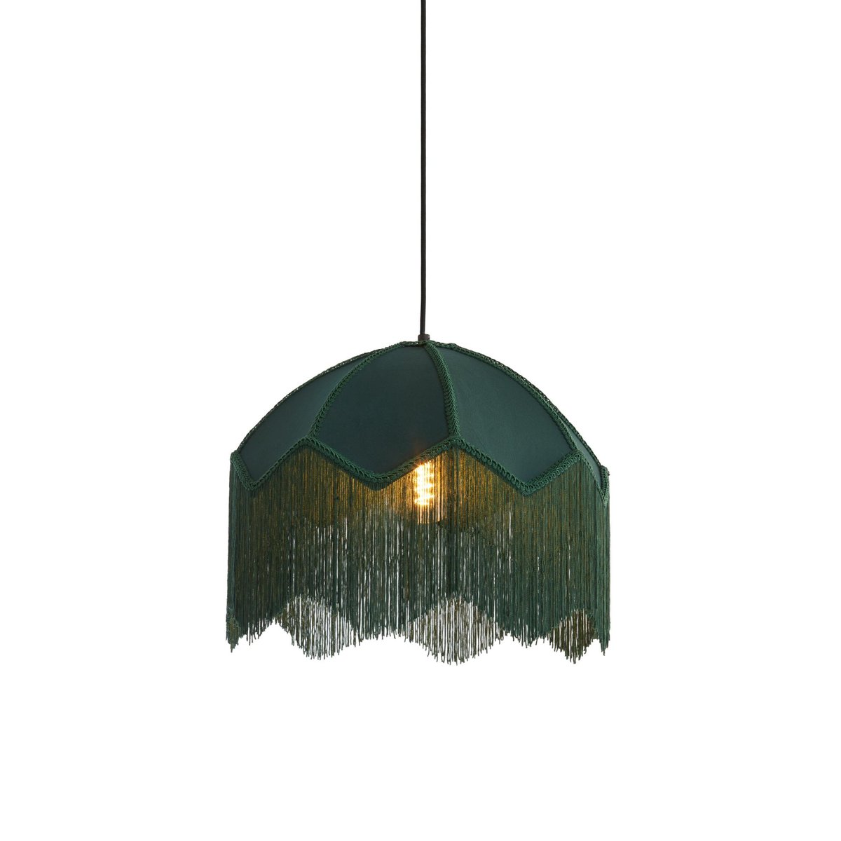 Lampe Suspendue Plastique MALACIA vert foncé, LIGHT & LIVING